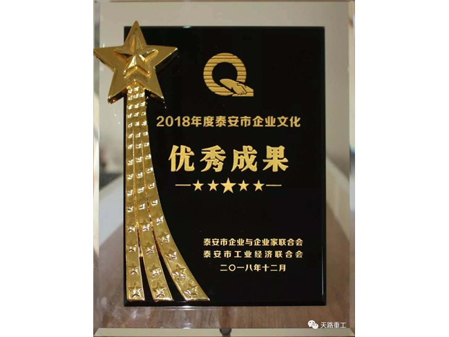 泰安市企業(yè)文化成果一等獎